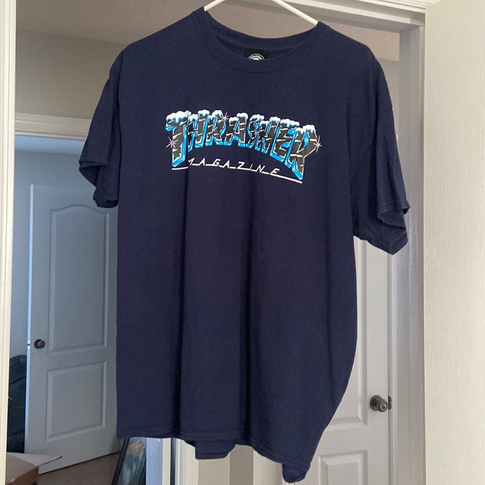 Thrasher Black Ice Logo T Shirt